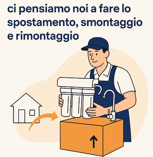 Trasloco depuratore acqua: ci occupiamo di smontaggio, trasporto e rimontaggio